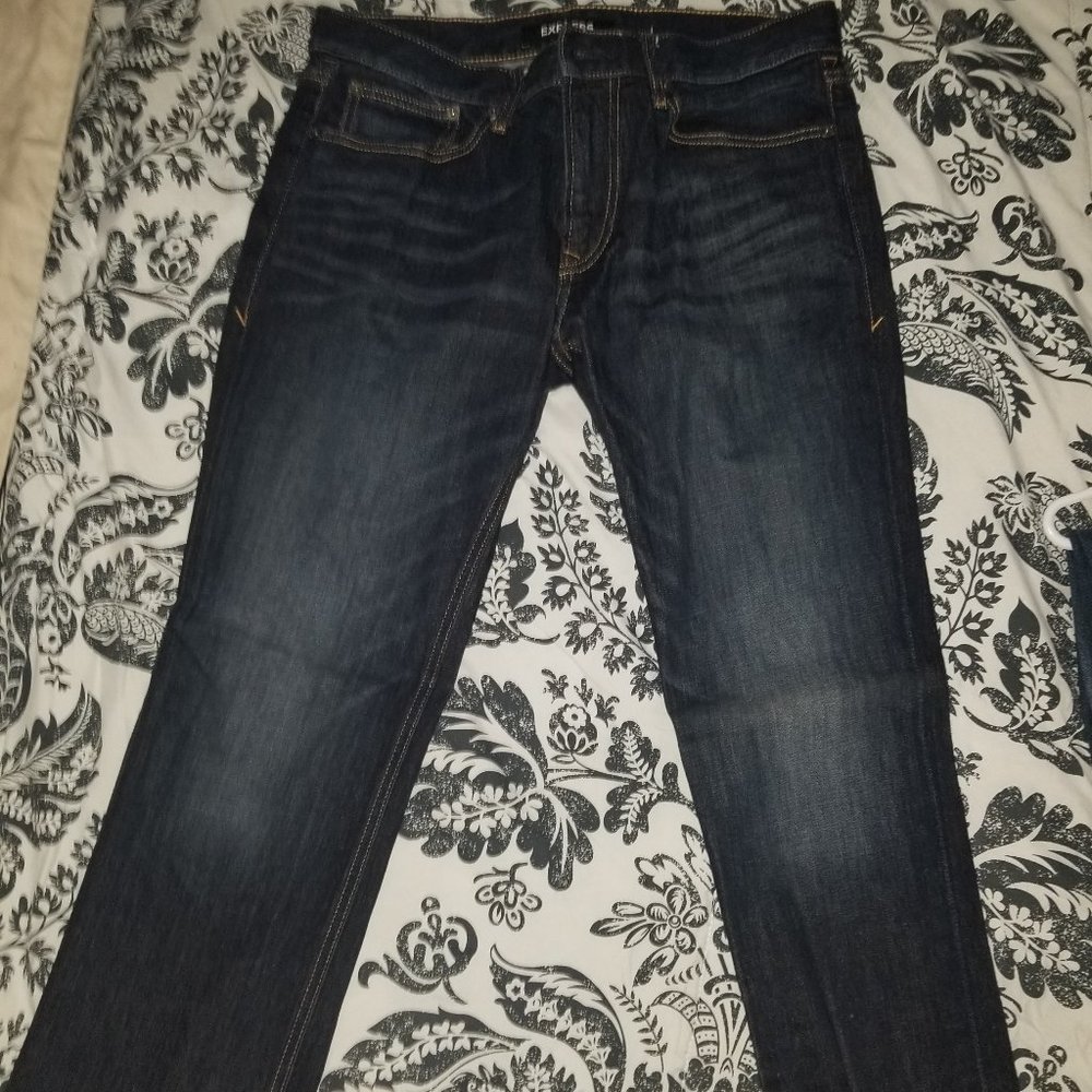 New EXPRESS JEANS NAVY BLUE